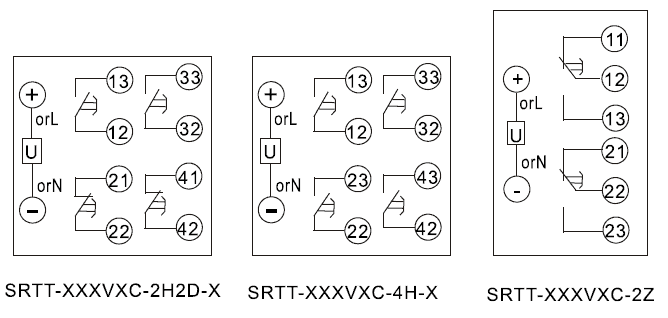 SRTT-24VDC-4H-B內部接線圖
