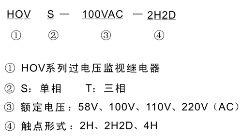 HOVT-220VAC-2H2D型號(hào)及其含義